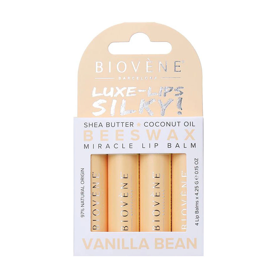 Набір бальзамів для губ Biovene Beeswax Vanilla Bean Miracle Lip Balm, 4*4.25 г